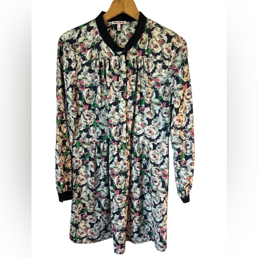 Juicy Couture Long Sleeve Covent garden dress floral Cottagecore size 8.